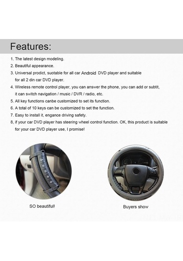 Ebitda Araç Navigasyonu Direksiyon Kontrol Kiti - Siyah Abs, Çok Fonksiyonlu, Kolay Kurulum