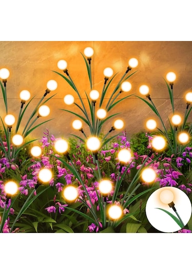 Hishopping12 Led Güneş Enerjili Bahçe Işıkları - Su Geçirmez Dış Mekan Aydınlatma, Çim Ve Yollar İçin 51-60wsoğuk Beyaz Soğuk Beyaz