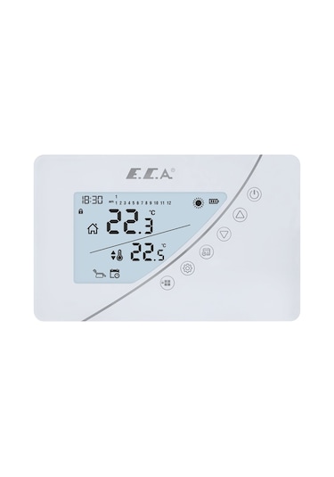E.C.A. Poly Touch 400W Kablosuz Oda Termostatı Beyaz