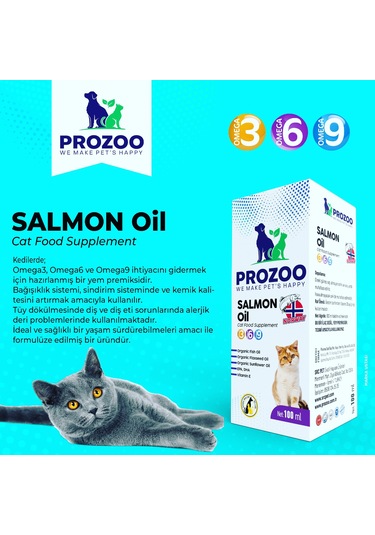 Prozoo Somon Yağı Kedi 100 ML