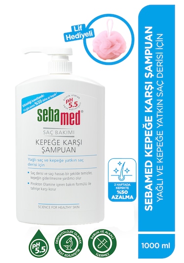 Sebamed Kepek Karşıtı Yağlanma Önleyici Etkili Şampuan 1000 ML - Lif Hediyeli