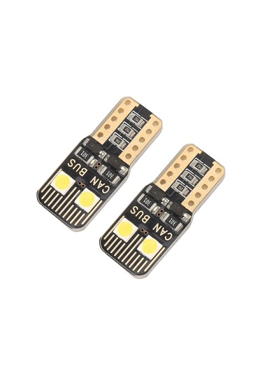 Sones 2 Adet T10 / W5w / 168 / 194 Dc12v / 1.6w / 6000k / 130lm 4led Smd-3030 Araba Park Işığı, Dekoderli Beyaz Işık