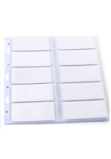 Önder Kartvizit Albümü Yedeği Şeffaf Geniş 10 Gözlü A4 12 Sayfa