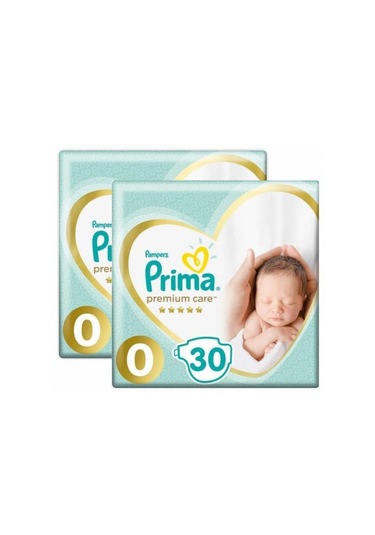 Prima Bebek Bezi Premium Care Prematüre 0 Numara 2 x 30 60 Adet 2'li