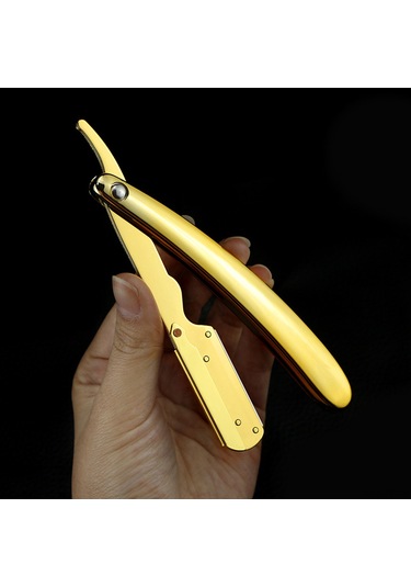 Yifomall Erkekler İçin Altın Kaplama Klasik Tıraş Bıçağı - Yüz Ve Sakal Tıraşı 1 Saat