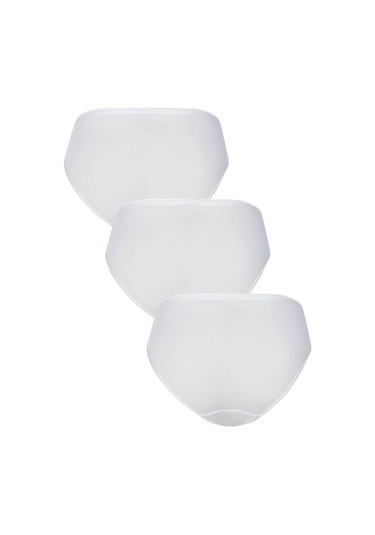 Blackspade Kadın Pamuklu 3'lü Paket Slip - Beyaz