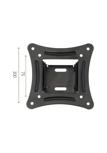 Meridiangoods 14-26 İnç Led Lcd Ekranlar İçin 100x100 Mm Vesa 30 Kg Demir Tv Askı Sistemi Siyah