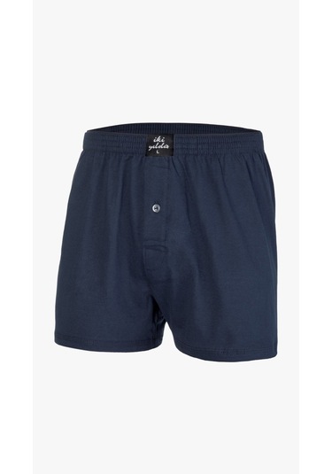 Erkek %100 Pamuk Penye Boxer 6'lı Paket 12030 Lacivert
