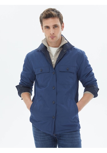 Lacivert Dokuma Mont Lacivert