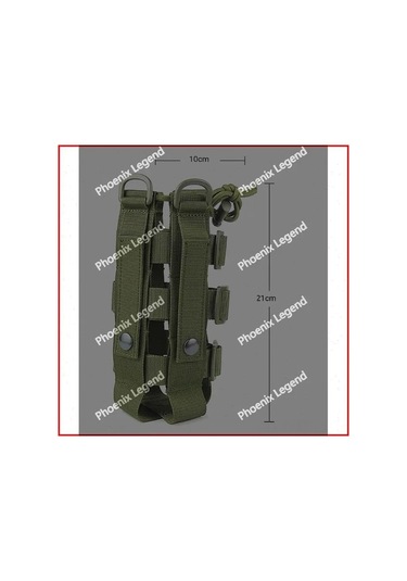 Konesam Yeşil Askeri Kettle Çantası, Dikişli Askı İle Multifonksiyonel Dış Mekan Su Sıvı Torbası, Dağcılık Aksesuarı Yeşil