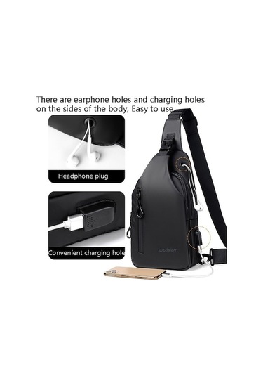 Maoyaya Xb301 Outdoor Erkek Çanta 001, Dayanıklı Göğüs Çantası Siyah