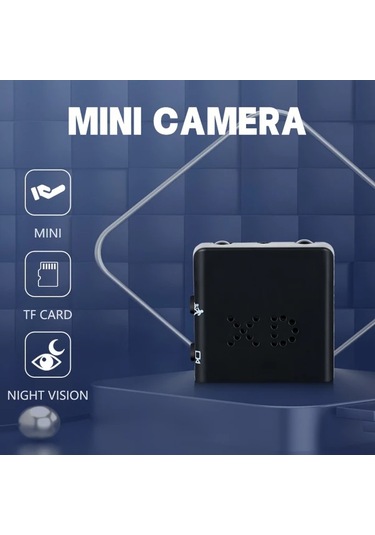 Xuweiwei Black Twopcs Mini Kamera Seti: Sd Destekli Ev Bebek Kedi Nöbetçi Kamera Hareket Algılama Dahili Pil