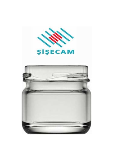 40 Cc Cam Kavanoz - 10 Adet - Mavi Kalpli Kapak.Mutfak.