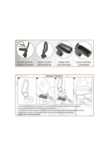 Dacia Duster Kol Dayama Kolçak Vidasız Orta Konsol Niken 2018+