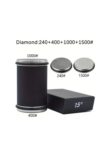 Xuweiwei Manyetik Elmas Bıçak Bileyici Siyah Elmas 240 400 1000 1500 15 20 Derece Açı Rulosu Demir Malzeme Şarjsız Güç Modu Ahşap Mutfak Taşlama