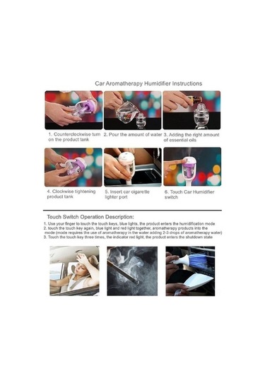 Dancemonkey Arac İçin Rahatlatıcı Koku & Nemlendirici Diffüzyon Cihazı, Hava İyileştirici