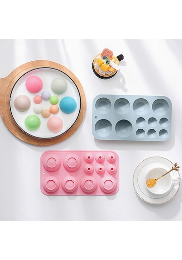 Silikon Kalıp Çikolata Yarım Daire Şeklinde Fondan Kek Şeker Kura Diğer