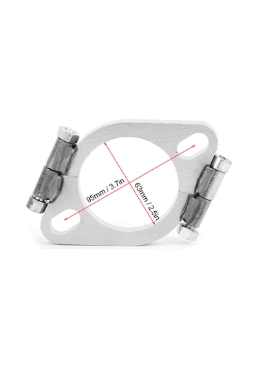 Reedark 2.5 İnç Çelik Exhaust Flange - 63mm Düz Oval Orta Bölme, Kaynak/saçma Gereksiz, Direkt Değişim Parçası