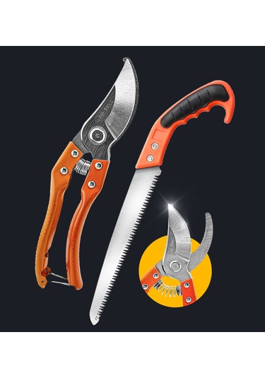 4 Parça Set Bağ Budama Makası 300m Testere  Metal Nacak Balta