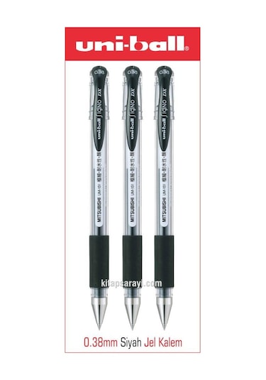 Uniball Signo Dx 0.38 Mm Siyah Jel Kalem 3 Adet Um-151