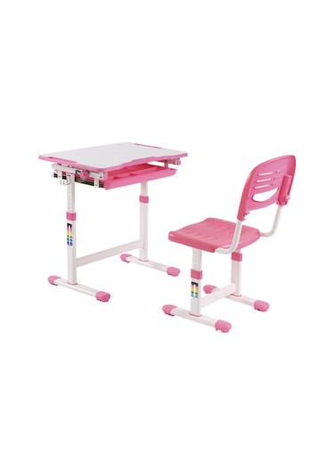 Ayarlanabilir Ergonomik Çocuk Aktivite Masası (3-10 Yaş- Pembe) Pembe
