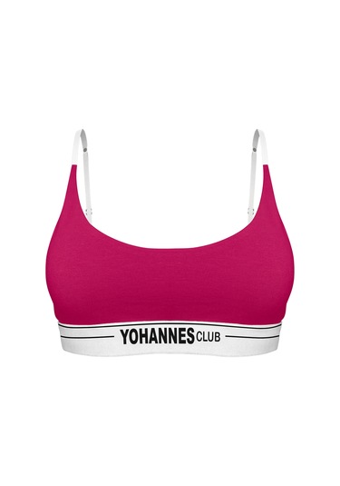 Yohannes Club, Kadın Pamuklu İç Çamaşırı Takımı, Renk Seçenekli, Bralet-kemerli Bikini Slip Pembe