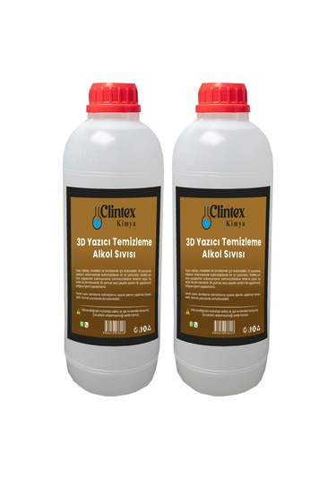 Clintex Kimya 3d Yazıcı Temizleme Alkol Sıvısı 2 x 1 L