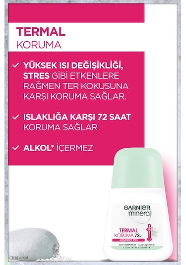 Garnier Mineral Termal Koruma Roll-on Deodorant 3'lü Set pkttrml3al2ode-7067