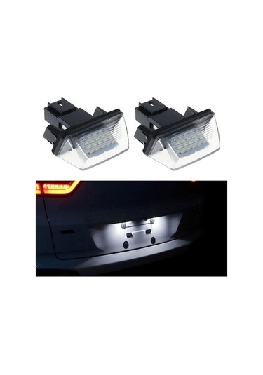 Besthome1 Yeni 1 Çift 18 Led Lisans Plaka Işıkları Lamba Peugeot 206 207 307 308 406 Citroen C3/c4/c5/c6 Beyaz