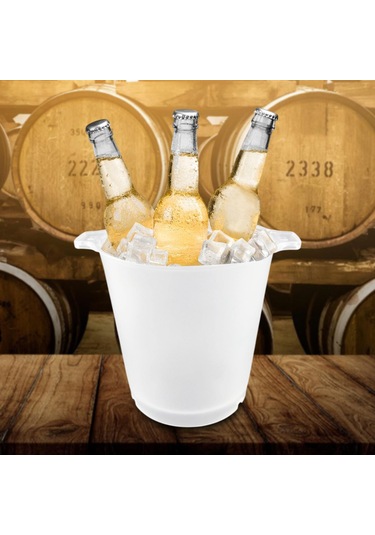 Suntek Buz Kovası Hafif Patates Kızartması Depolama Bira Beyaz