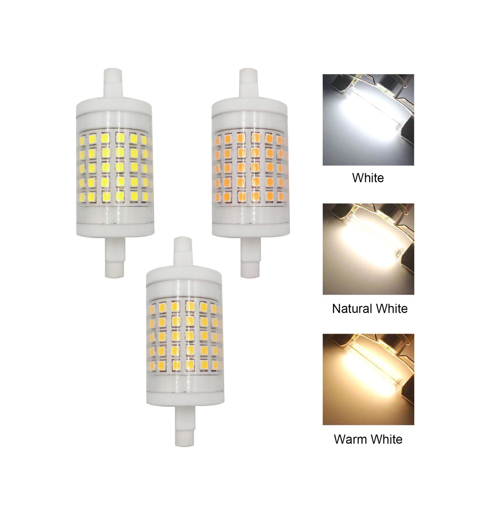 Youmex R7s Tabanlı Mısır Işığı 75 Led 10w 220-240v Sürekli Dimmable Ip42 Beyaz Işık 360 Aydınlatma