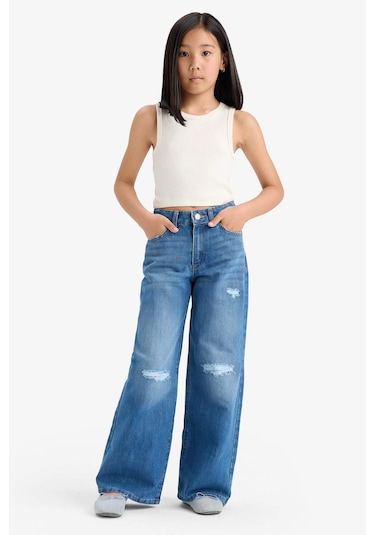 Defacto Kız Çocuk Bisiklet Yaka Basic Düz Atlet D9097a825hser100 Ekru