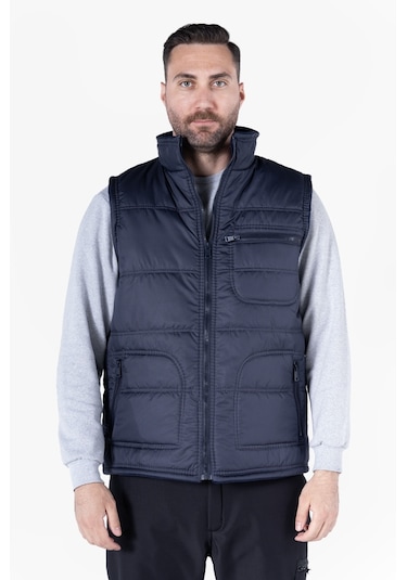 Polarlı Elyaf Takviyeli İş Yeleği Lacivert