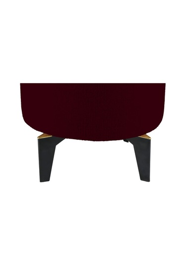 Gazzini Furniture Rio Retro Ayaklı Sandıklı Silindir Dekoratif Puf - Bordo