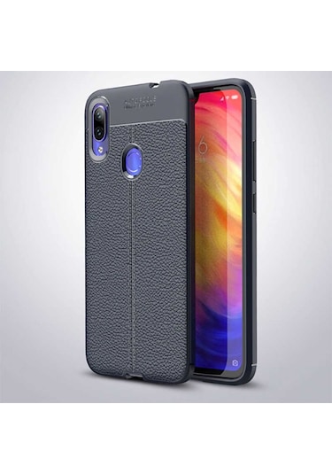 Xiaomi Redmi Note 7 Kilif Deri Tarzi Niss Silikon Case 389472364