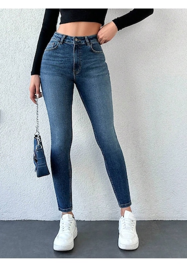 Kadın Skinny Denim Pantolon Mavi