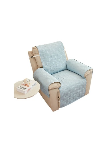 Geeroyoo Tek Koltuklu Koltuk Kılıfı, Dört Mevsim Antipyilanmalı, Toz Koruyucu Örtü, 55x200 Cm Gri Üç Çizgi Yıldız Desenli, Leg托lu Minder DiğER