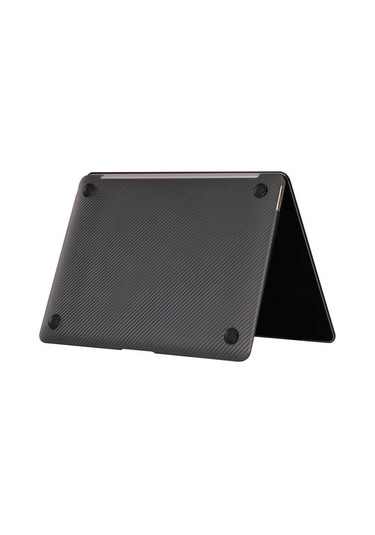 Kilifone - Macbook Uyumlu Macbook 13.3' Air 2020 A2337 Msoft Carbon Fiber Tasarımlı Kapak - Siyah