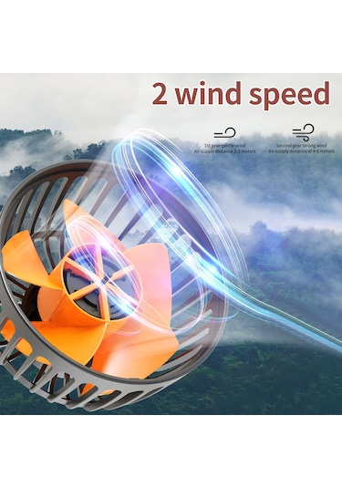 Hallow K22834-24V 3 Kafalı Taşınabilir Araç Vantilatörü Soğutma Fanı 2 Siyah