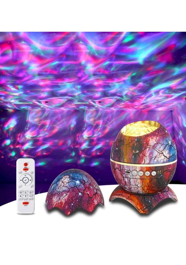 Dinazor Yumurtası Gece Lambası Projektör Uzaktan Kumandalı Nebula