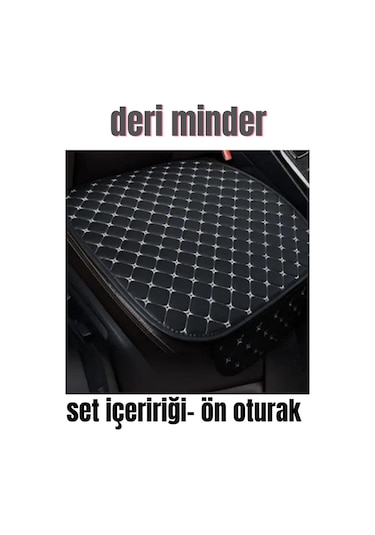 Deri Cepli Oturak Kapitone Sırt Dayamalı Minder Siyah Beyaz