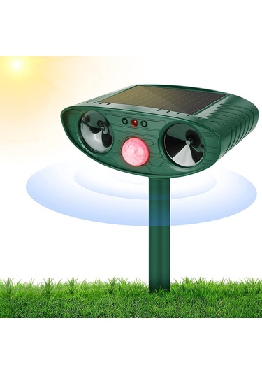 Padalink Yeşil Günes Enerjili Ultrasonik Hayvan Kovucu - Fare, Kuş, Haşere İçin Entegre Led Ve Entegre Sensörlü Sürüm