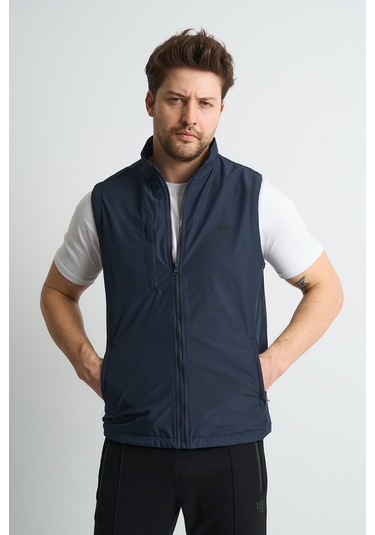 Shooter Sportswear Deluxe Erkek Yelek Üç Cepli İçi Polarlı Regular Kalıp Lacivert Lacivert