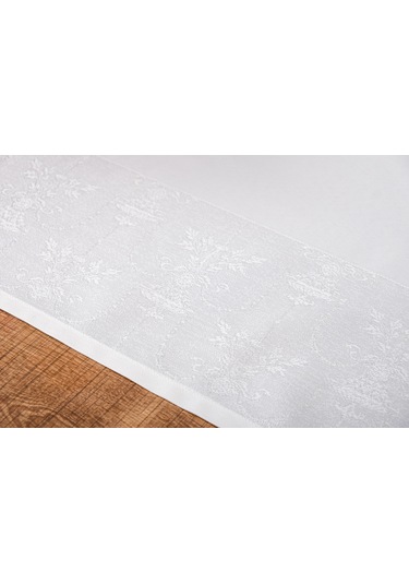 Finezza Ayda Jakar Polyester Kumaş Krem Runner 45x150 cm - 1418