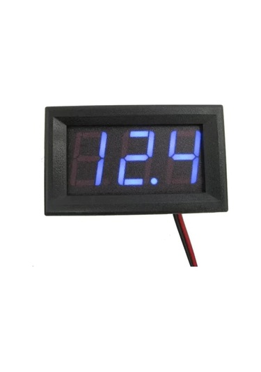 0.56 inç 0-100v 3 Kablolu DC Mavi Voltmetre