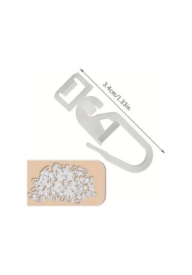 Dream011 10 Adet Pvc Stor Perde Rayı Taşıyıcı Rulo Kancalar Karavan Ev Perde Sistemi