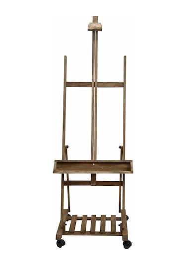 Ahşap Şovale Tekerlekli Kare Ayaklı H Tipi Boyalı Decolfin