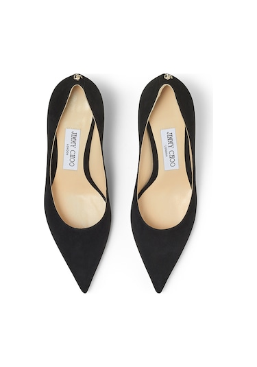 Jimmy Choo Şık Siyah Süet Topuklu Ayakkabı