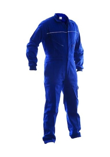 Iş Tulumu, Saks Mavi , Boy Tulum, Iş Elbisesi Reflektörlü