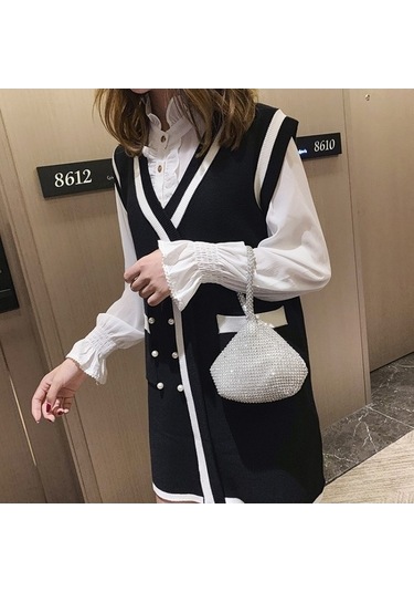 Wondernest Kadın Moda Gümüş Parlatan Ziyafet Partisi Elmas Çanta Gümüş